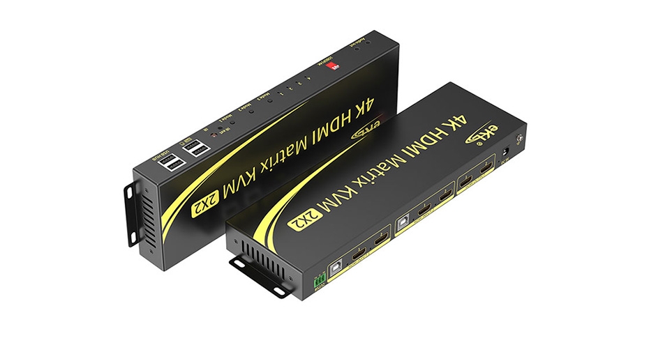 HDMI矩阵KVM切换器二进二出212HN连接使用说明