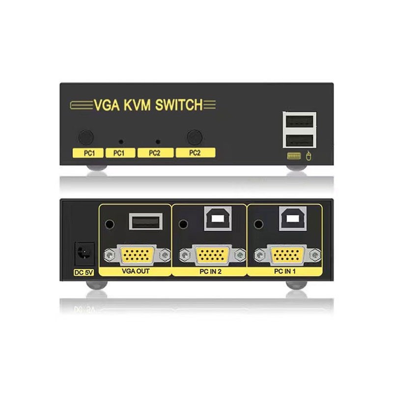VGA KVM切换器2进1出21U