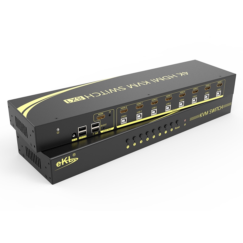 cq9电子平台网站HDMI KVM切换器81HA 音频分离 8进1出