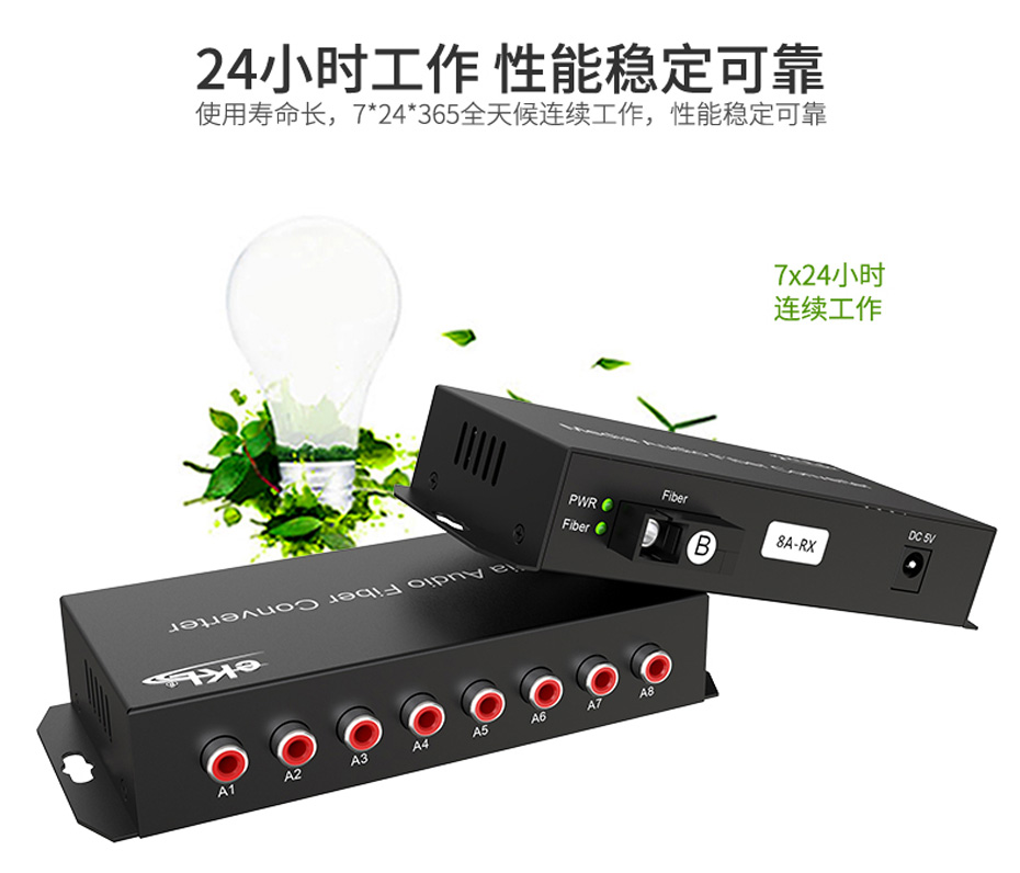 20千米8路单向音频光端机8ZA工作稳定