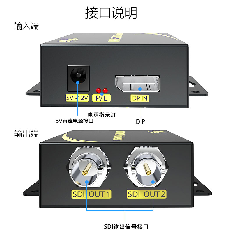 cq9电子平台网站DP转SDI转换器-DisplayPort转SDI转换器DPSD接口说明