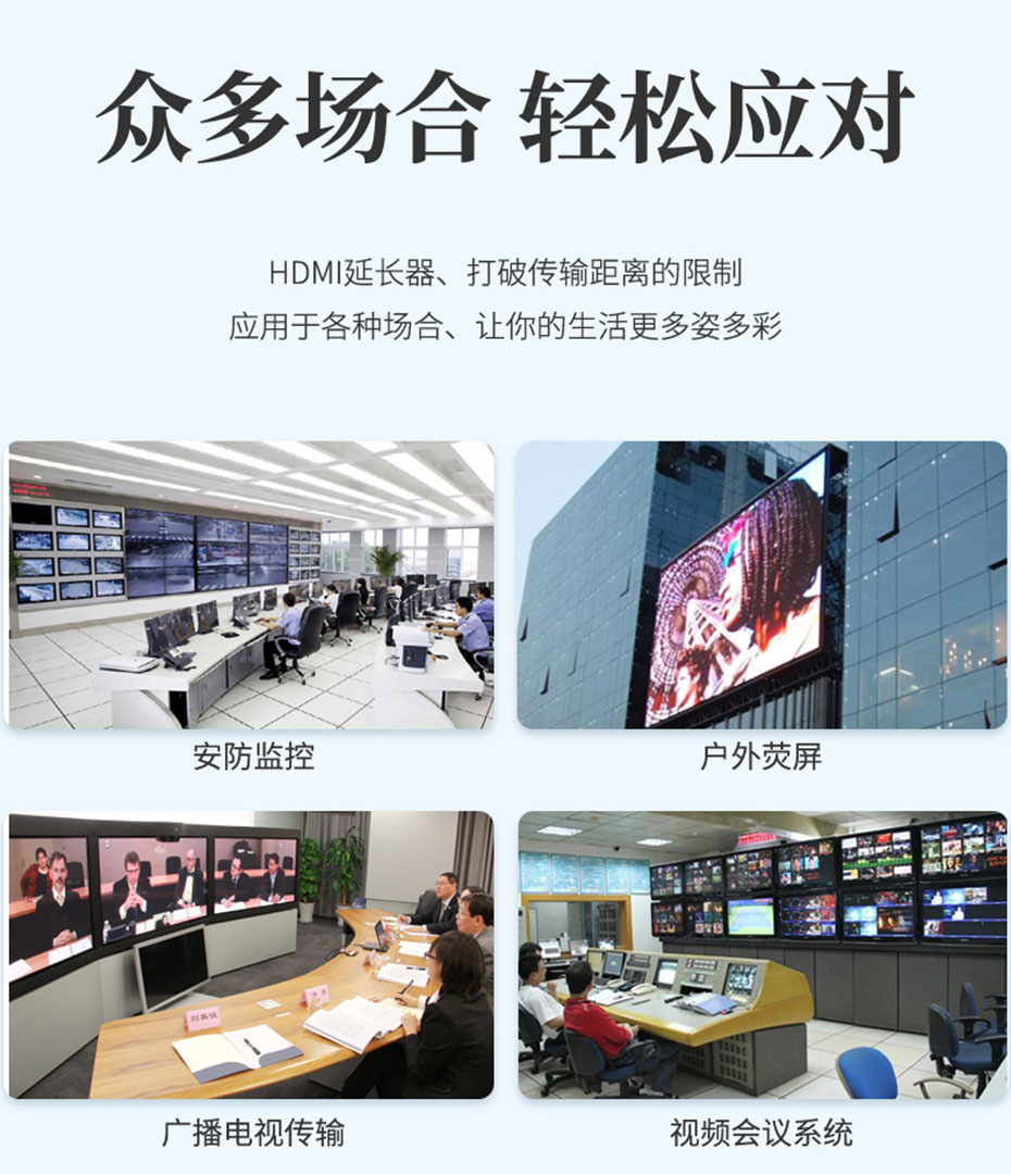 HDMI KVM光纤延长器HE001部分应用场景