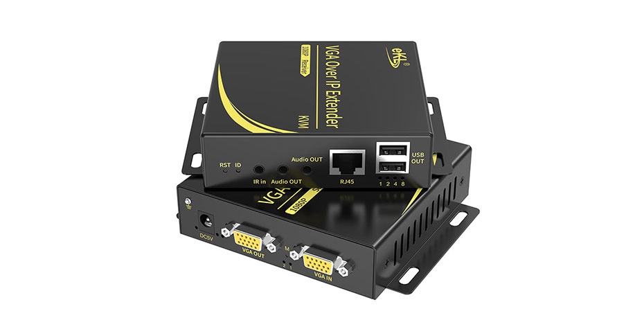 VGA KVM单网线延长器KU300 1对1与1对多连接使用方法