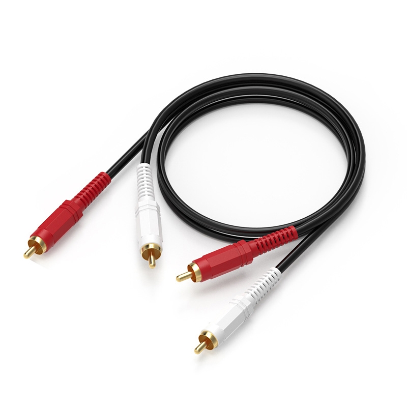 cq9电子平台网站红白双莲花头音频线左右声道