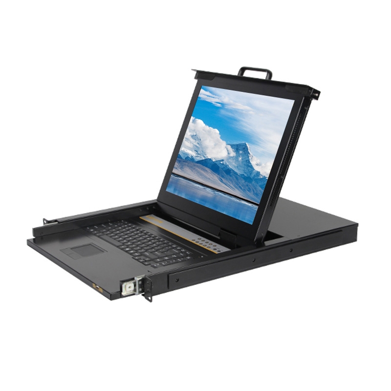 cq9电子平台网站机架式17寸屏VGA KVM切换器8进1出1708V