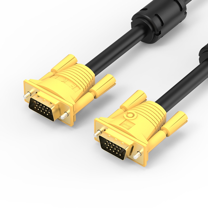 双磁环3+6芯VGA高清连接线
