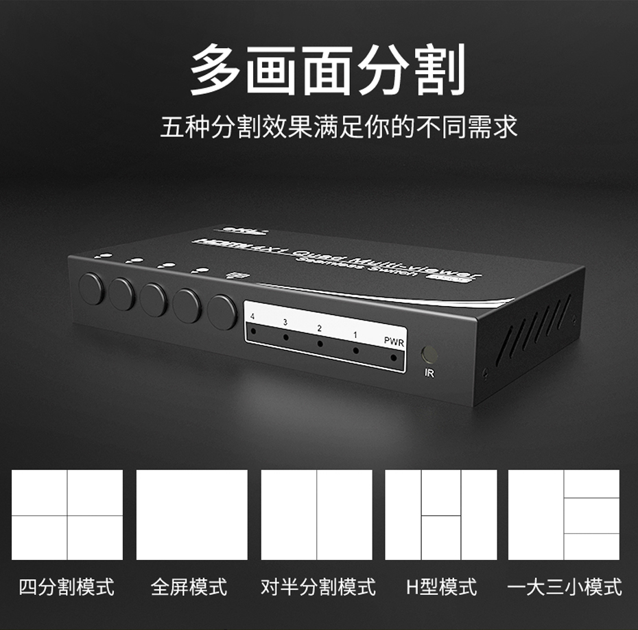 HDMI四画面分割器VS04多画面分割