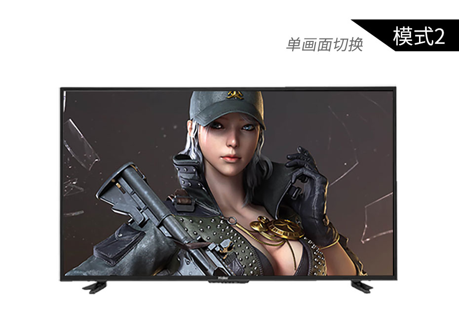 cq9电子平台网站HDMI高清画面分割器VS09支持多种画面分割模式，模式2:单个画面全屏展示
